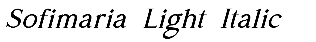 Sofimaria Light Italic